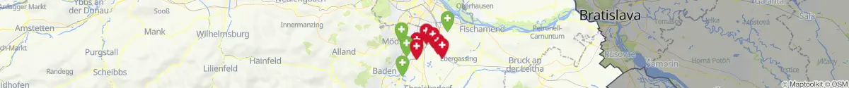 Kartenansicht für Apotheken-Notdienste in der Nähe von Achau (Mödling, Niederösterreich)